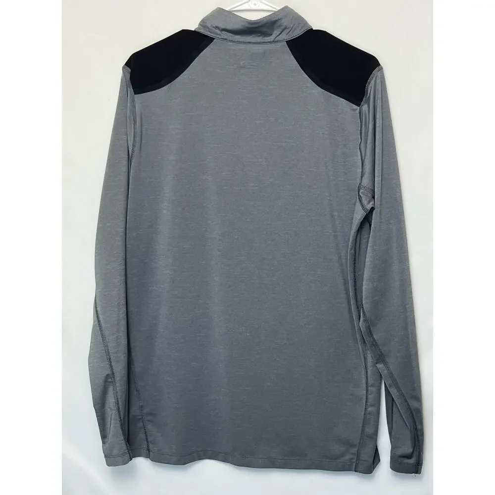 The North Face Men’s L Gray FlashDry 1/4 Zip Pullover – Lightweight Activewear